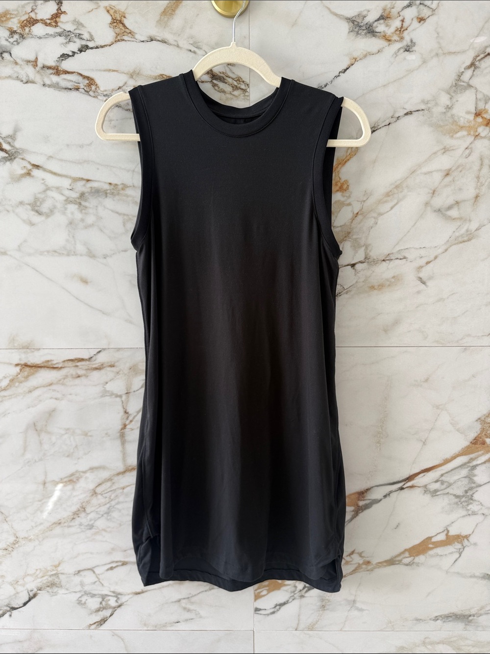 Varley Black Sleeveless Mini Tank Dress